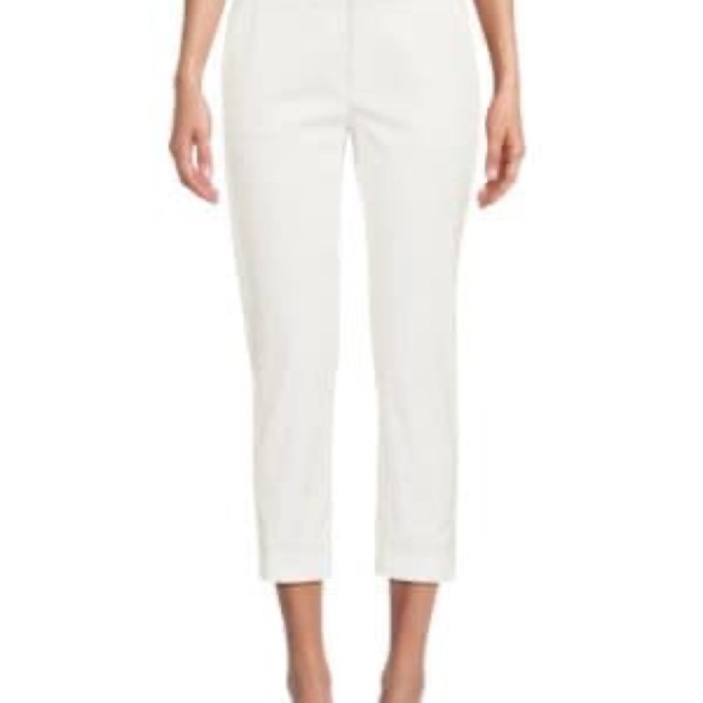 Vince White Cropped Ankle Pants Capri Pencil Chino Size 4 7/8 Length EUC